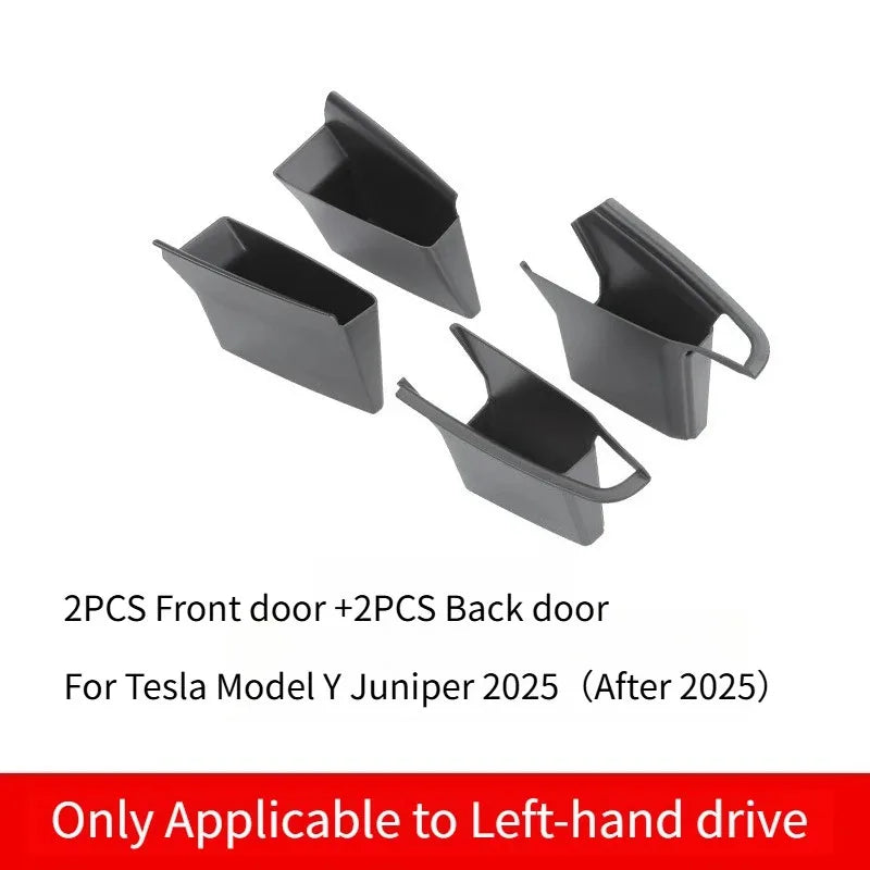 Door Handle Storage Box for Tesla Model 3 Highland Model Y Juniper 2026 Interior Accessories Inner Handle Organizer Phone Holder