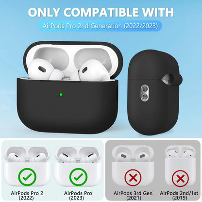 For 2025 Apple  AirPods Pro 3 protective case soft skins case with cleaning kit and lanyard  For AirPod Pro3 [visible front LED]