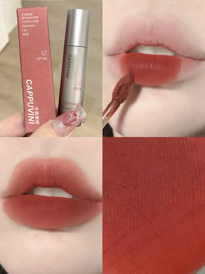 Single Velvet Matte Mist Lip Gloss,Waterproof Non-Stick Cup Lip Glaze Smudge Proof Not Fade Liquid Lipstick