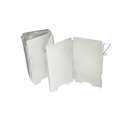 Outdoor Stove Wind Shield Camping Windscreen 9 Plates Foldable Gas Cookers Wind Deflectors Stove equipment Accessory tool