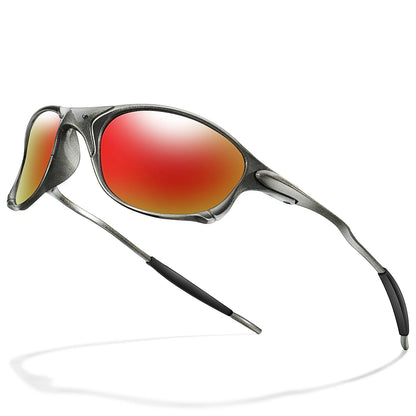 Men And Women Trendy Cycling Sunglasses Metal Shades With UV Protection for Outdoor Sports, Running, Hiking, Driving Travel