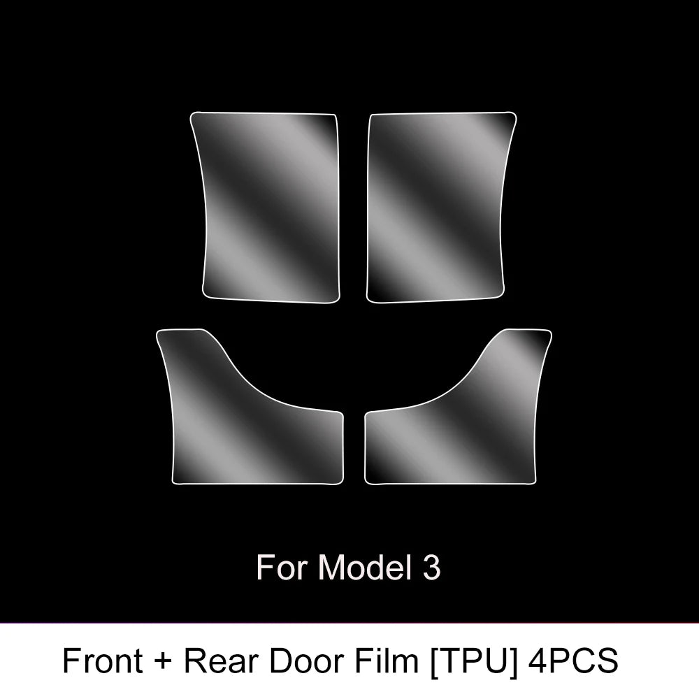 For Tesla Model3/Y 2017-2025 Front Door Rear Door Protective Film Invisible Car Clothing TPU Film Decoration for Model Y Juniper