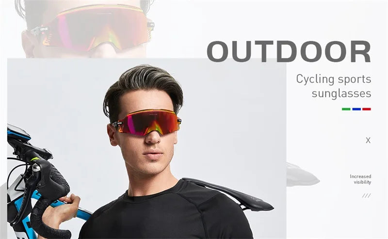 2025 Kapvoe Sport Sunglasses Road Bike Mountain Bicycle Cycl Glasses Riding Goggle Sports Eyewear for Man Women Cycling Glasses