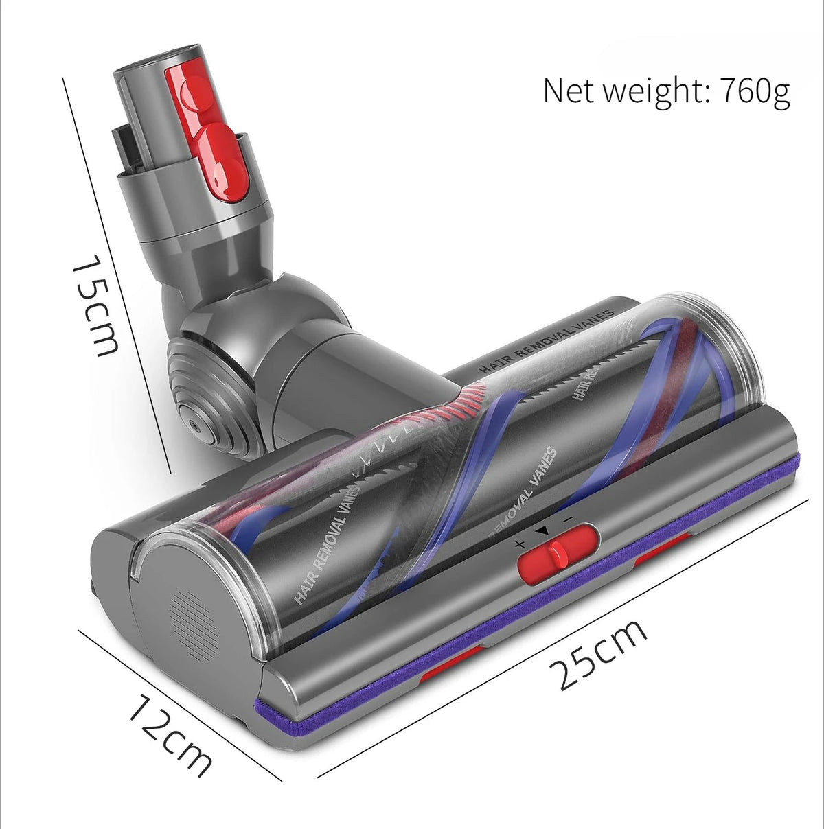 High Torque Anti-Tangle Brush Head for DysonV8 V7 V11 V15 V10 Models Attachment with Adjustable Suction Premium Vacuum Accessory