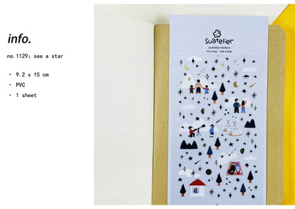 Korean Import Suatelier Travel Home Life Study Friend Stickers Scrapbooking Diy Journaling Diary Stationery Sticker School Gift