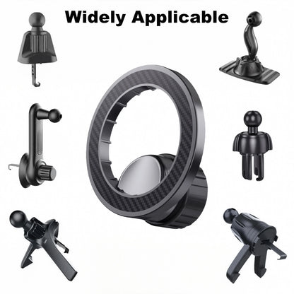 Magnetic Ring Phone Holder Mount 360° Adjustable - 17mm Ball Head Compatible iPhone 17-12 for Car Vent Dashboard Windshield