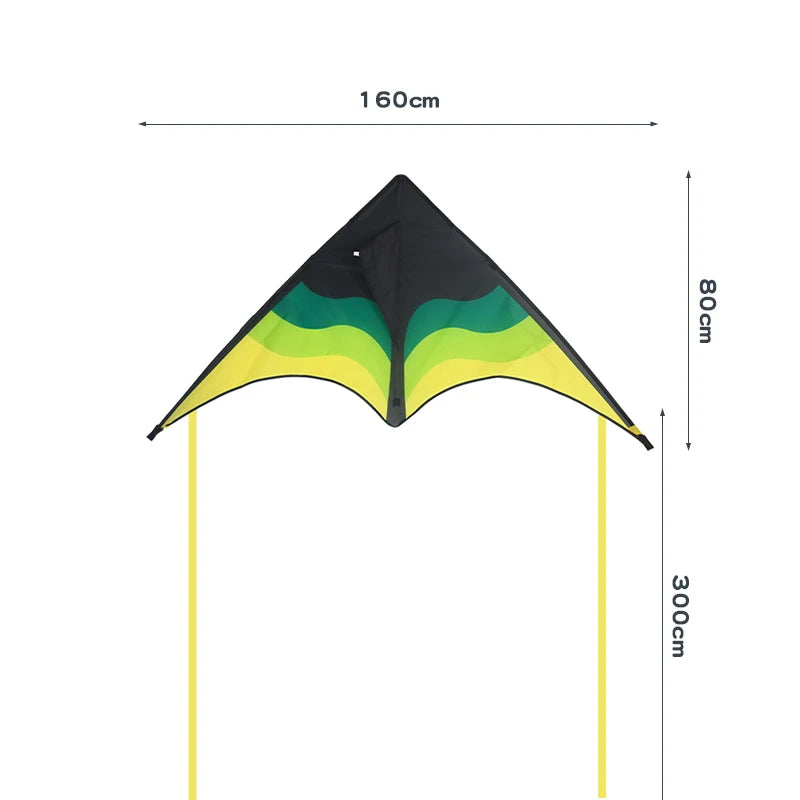 YongJian Large Beach Delta Kite for Adults  Extremely Easy to Fly for Beginners Comes with 100m String Kite Handle