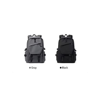 One 15 Inch Polyester Waterproof Solid Color Simple Men's Backpack Fashion Couple Student Computer Backpack