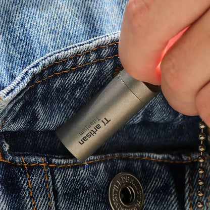 Tiartisan Pure Titanium Sealed Mini Pill Box  Outdoor Travel Waterproof Small Tool Parts Container Multi-Purpose EDC Tool