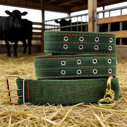 Strong Durable Belay Tie Adjustable Cattle Collar Cow Hauling Collar Livestock Feeding Supply Canvas Belt Veterinary Equipment