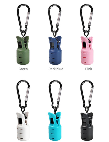 9PCS Squid Jig Protector Webfoot Octopus Egi Hook Cover Cuttlefish Umbrella Lure Cap Wood Shrimp Bait Accessories with Carabiner