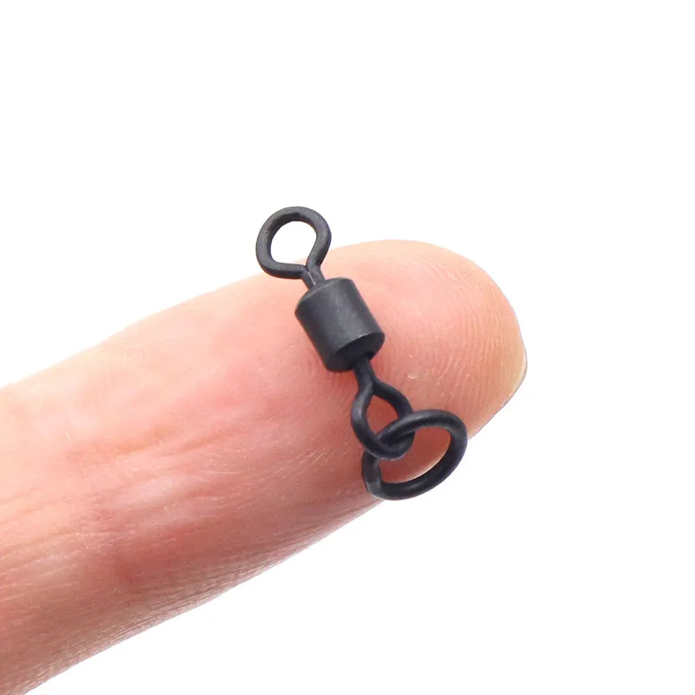 20pcs Carp Fishing Accessories Flexi Rolling Swivels Chod Rig Hair Rig Quick Change Hooklink Ring Swivels For Fish Tackle