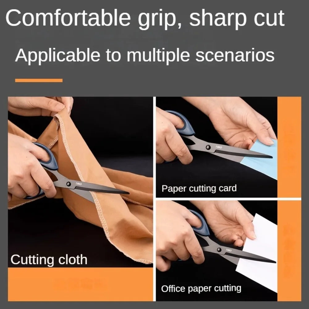 1/2Pcs 210/175mm Black Stainless Steel Scissors Business Office Stationery Home Tailor Shears Kitchen Knife Cutter Cutting