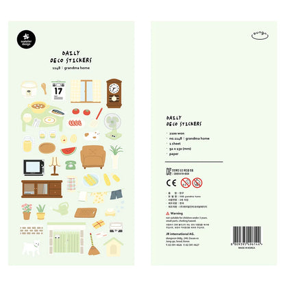 Korean Brand Suatelier Collection Daily Food Vlog Stickers DIY Scrapbooking Journey Diary Stationery Stickers Supplies