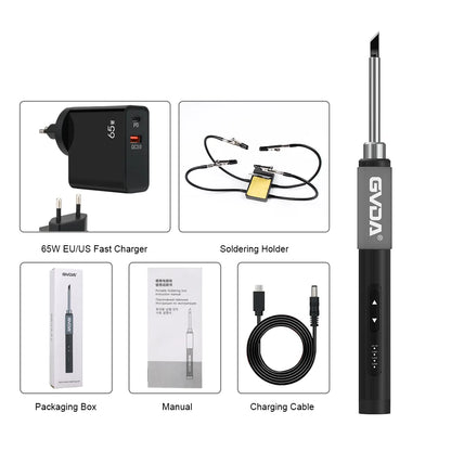 GVDA Electric Soldering Iron Welding Tool Ceramic Heater Welding Solder Rework Station Repair Heat Pencil Portable Soldering Pen