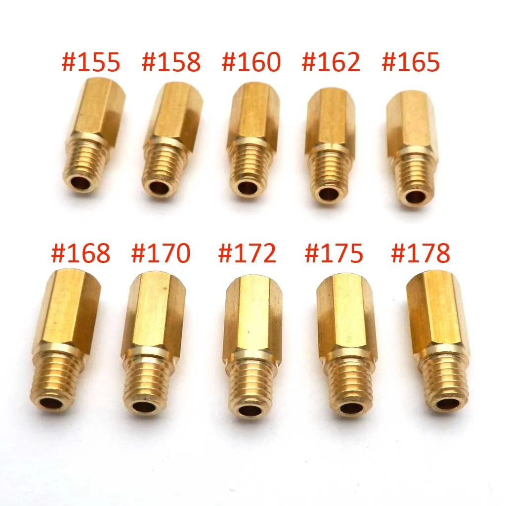 Pack of 10 Pieces Main Jet For Keihin FCR OKO KOSO PE PWK Carburetor Hexagon Motorcycle Main Injector Nozzle