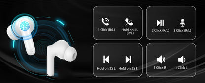 Active Noise Cancelling Wireless Headphones with Immersive Sound Ultra-Low Latency Effortless Wireless Charging for Gym running