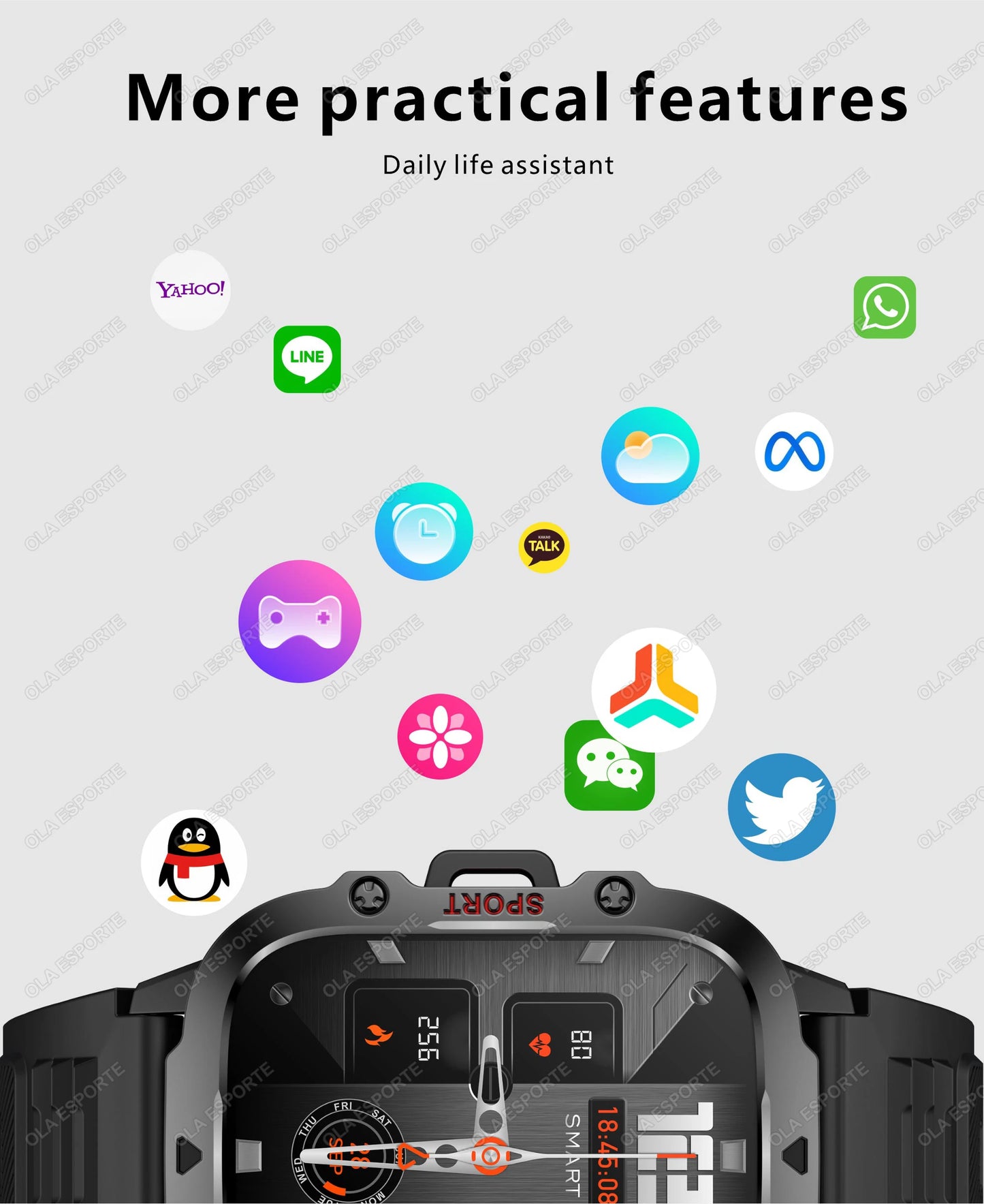 2025 Military Smartwatch GPS Men Flashlight Waterproof Outdoor Sports Tracker HD Bluetooth Calls Smart Watch New For Android IOS