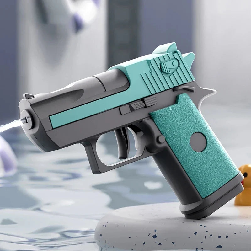 Mini Water Pistol Mechanical Continuous Firing Water Gun Summer Pool Shooting Watergun Manual Water Gun Outdoor Game Toys Gifts