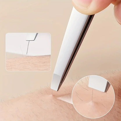 4Pcs Professional Stainless Steel Precision Tweezers - Expertly Crafted for Flawless Eyebrow Shaping, Facial Hair Removalv women