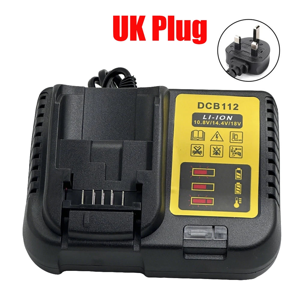 DCB112 Battery Charger For Dewalt 10.8V 12V 14.4V 18V 20V DCB206 DCB205 DCB204 DCB203 DCB120,DCB107 DCB115 DCB105(No battery)
