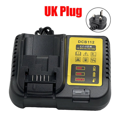 DCB112 Battery Charger For Dewalt 10.8V 12V 14.4V 18V 20V DCB206 DCB205 DCB204 DCB203 DCB120,DCB107 DCB115 DCB105(No battery)