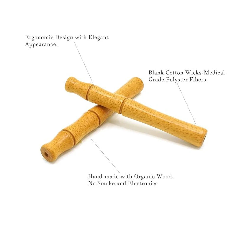 Wooden Personal Diffuser For Essential Oils , Aromatherapy Inhaler For Essential Oil, Quit Smoking Inhaler Stick