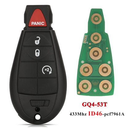 jingyuqin GQ4-53T Fobik Remote Car Key 433MHz ID46-PCF7961A Chip for Dodge RAM 1500 2500 3500 4500 2013-2018 56046953 68159655