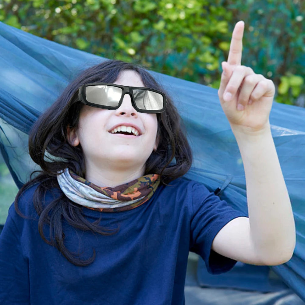 Safe Solar Eclipse Glasses Plastic Frame Professional Solar Viewer Shade For Direct Sun Observation Total Eclipse Eyewear