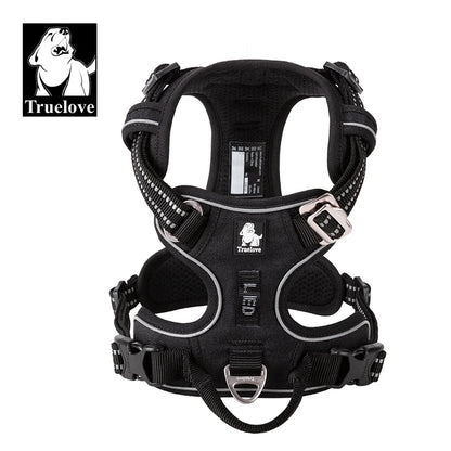 Truelove Pet harness Fashionable Nylon Durable Dog Harness Reflective Breathable Padded Training Vest Luxury Pet Accessories