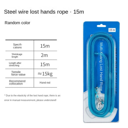LINNHUE steel wire rope guard rod rope fishing rope big telescopic fishing fishing high elastic fishing rod automatic telescopic