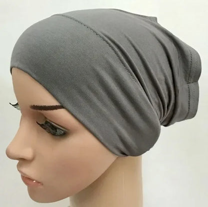 2020 soft modal inner Hijab Caps Muslim stretch Turban cap Islamic Underscarf Bonnet hat female headband tube cap turbante mujer