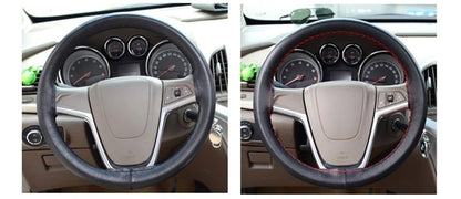 DIY Soft Fiber Leather Steering Wheel Covers Universal braid Car steering-wheel With Needles And Thread Interior accessories