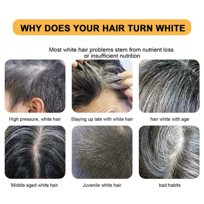 Black Hair Shampoo Soap Repairing Gray White Hair Color Smoothing Nourishing Clean Scalp Removing Dandruff Natural Hair Dye Soap