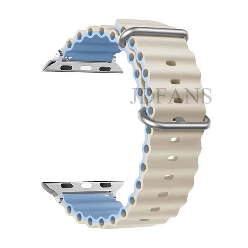 Strap For Apple watch ultra band 49mm 44mm 45mm 41mm 40mm 38mm 44 45 mm 1:1 Original Ocean belt iWatch series 9 10 8 7 se bands