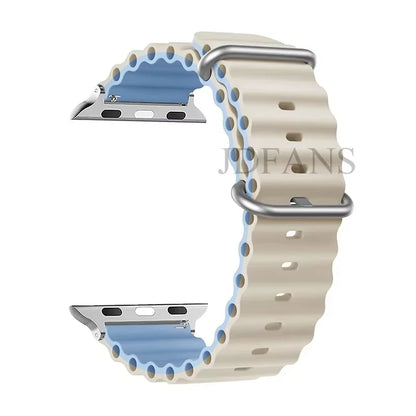 Strap For Apple watch ultra band 49mm 44mm 45mm 41mm 40mm 38mm 44 45 mm 1:1 Original Ocean belt iWatch series 9 10 8 7 se bands
