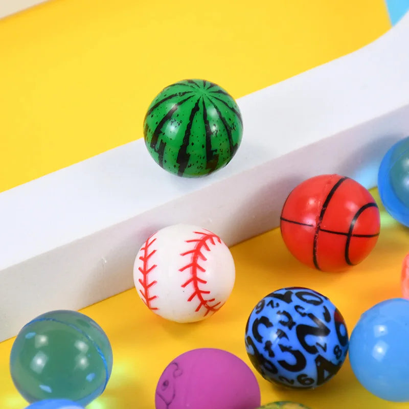 10-50Pcs Rubber Bouncy Ball Kids Favors Summer Birthday Party Gift for Guests Goody Pinata Fillers Prizes Bouncing Ball Toy 25mm