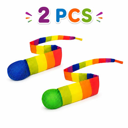 Rainbow Comet Ball Soft Tail 65cm Indoor Outdoor Play Ball Throwing Receiving Ball Park Sports Relax Coordination Training Ball