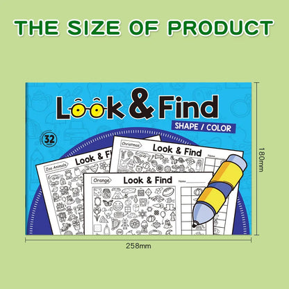 Children's Search for Items Game, Enhance Visual Perception, Fun Coloring Book, Focus and Attention, Handwriting Exercise Book