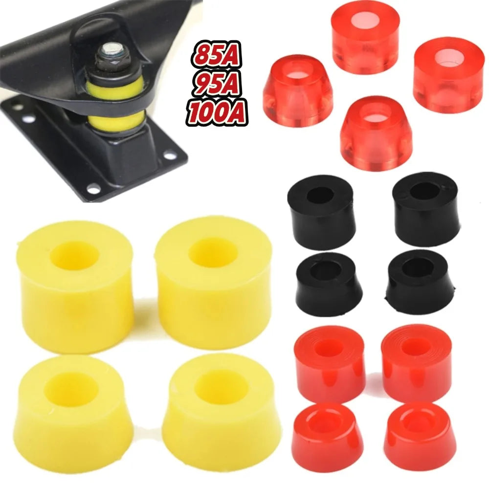 4Pcs 85A 95A 100A Skateboard Truck Bushings Longboard Replacement Pivot Cups Shockproof Skateboard Accessories Pivot Tube Parts