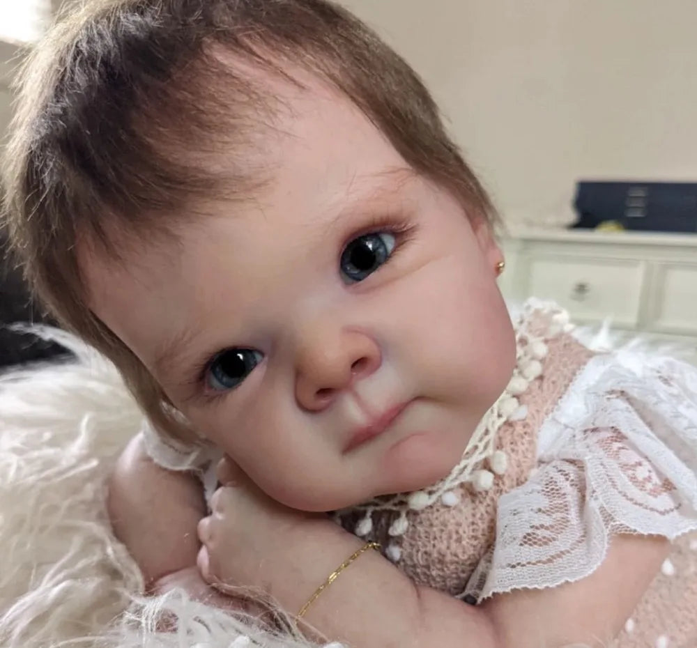 18 inches Already Painted Bebe Bettie With Hair Transplant Doll Kits Vinyl Reborn Doll Unassembled DIY Reborn Doll Kit Gift