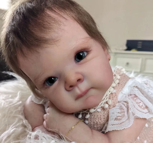 18 inches Already Painted Bebe Bettie With Hair Transplant Doll Kits Vinyl Reborn Doll Unassembled DIY Reborn Doll Kit Gift