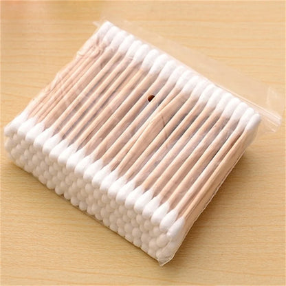 100/500/1000/2000pcs Double Head Women Makeup Cotton Buds Tip Cotton Swab For Wood Sticks Nose Ears Cleaning Health Care Tools
