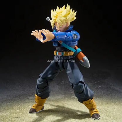 Anime Dragon Ball Z Figures Shf Super Saiyan Trunks Action Figure Collection Model 15cm Future Boy Torankusu Movable Toys Gifts