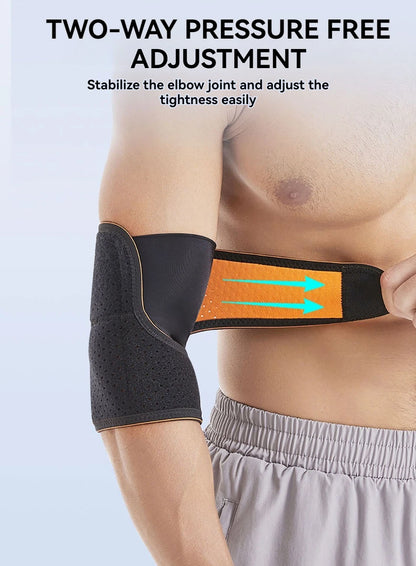 GOBYGO 1Pcs Sports elbow Pads Arm Warmers Strap Protector Elbow Protector Comfortable Breathable Fitness Arm Sleeves Men Women