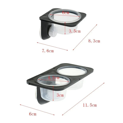 Reptiles & Amphibians Lizard Gecko Suction Cup Feed Bowls Food Container with Bowl for Reptile Food and Water Feeding