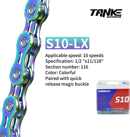 TANKE Bike Chain S8 S9 S10 S11 S12 MTB Road Bicycle Chains,Variable Speed Chain 116/126L High Quality Current Cycling Accessorie