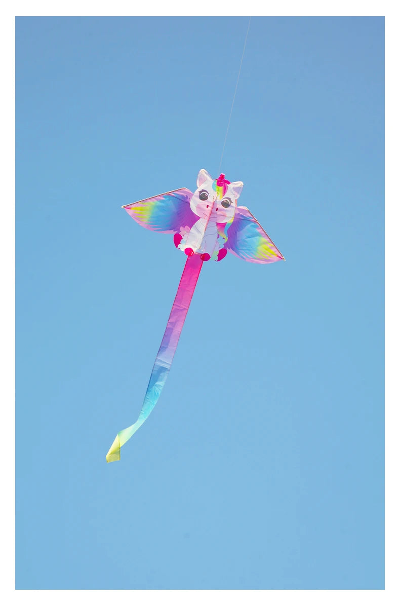 Yongjian Pink Unicorn Kite  small kite suitable for children or beginners, easy to fly With 50m kite string