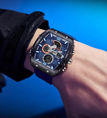 SMAEL 8109 Digital Watch Men Outdoor Sport 5ATM Waterproof LCD Electronic Male Quartz Watches for Men's Chronograph Wristwatch