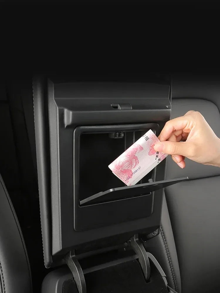 New Car Center Console Armrest Case Button Hidden Keys Card Storage Box For Tesla Model 3 Y 2019 2020 2021 2022 2023 Accessories